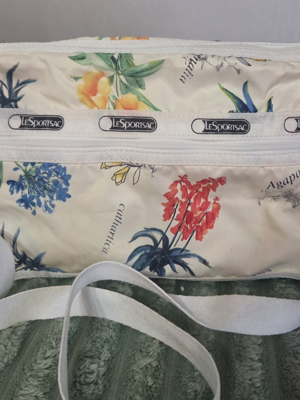 LeSportsac Floral Print Tote Bag - Cream with Multicolor Flowers